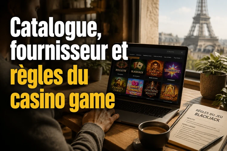 Catalogue, fournisseur et règles du casino game