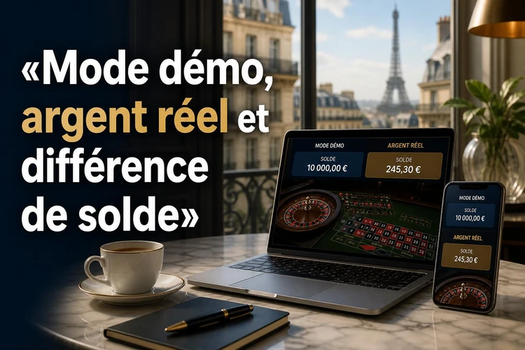 Mode démo, argent réel et différence de solde
