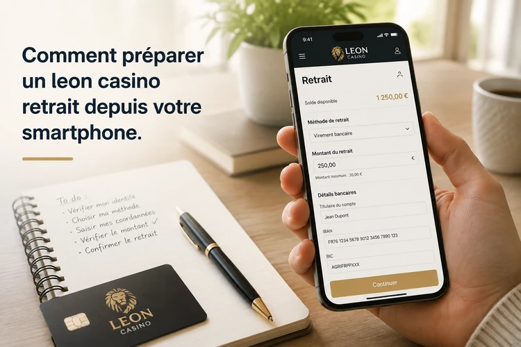 Comment préparer un leon casino retrait depuis votre smartphone